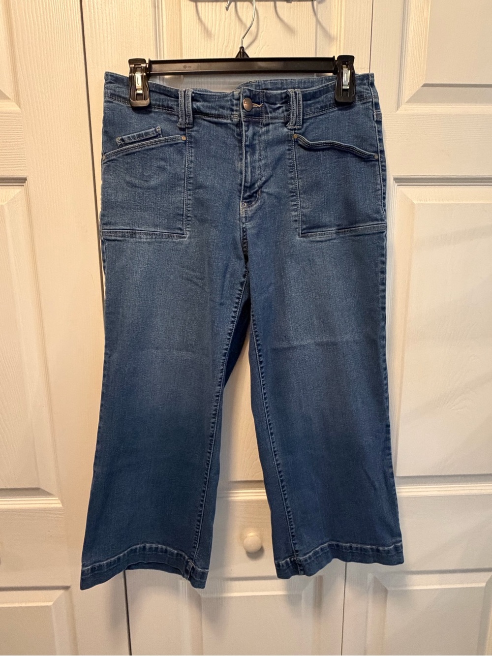 d.jeans Blue Denim Wide Leg Crop Jeans Size 12